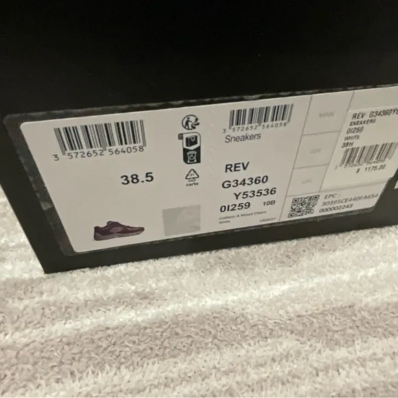 Chanel CC Off White Fabric Sneaker 38.5 - Picture 8 of 13